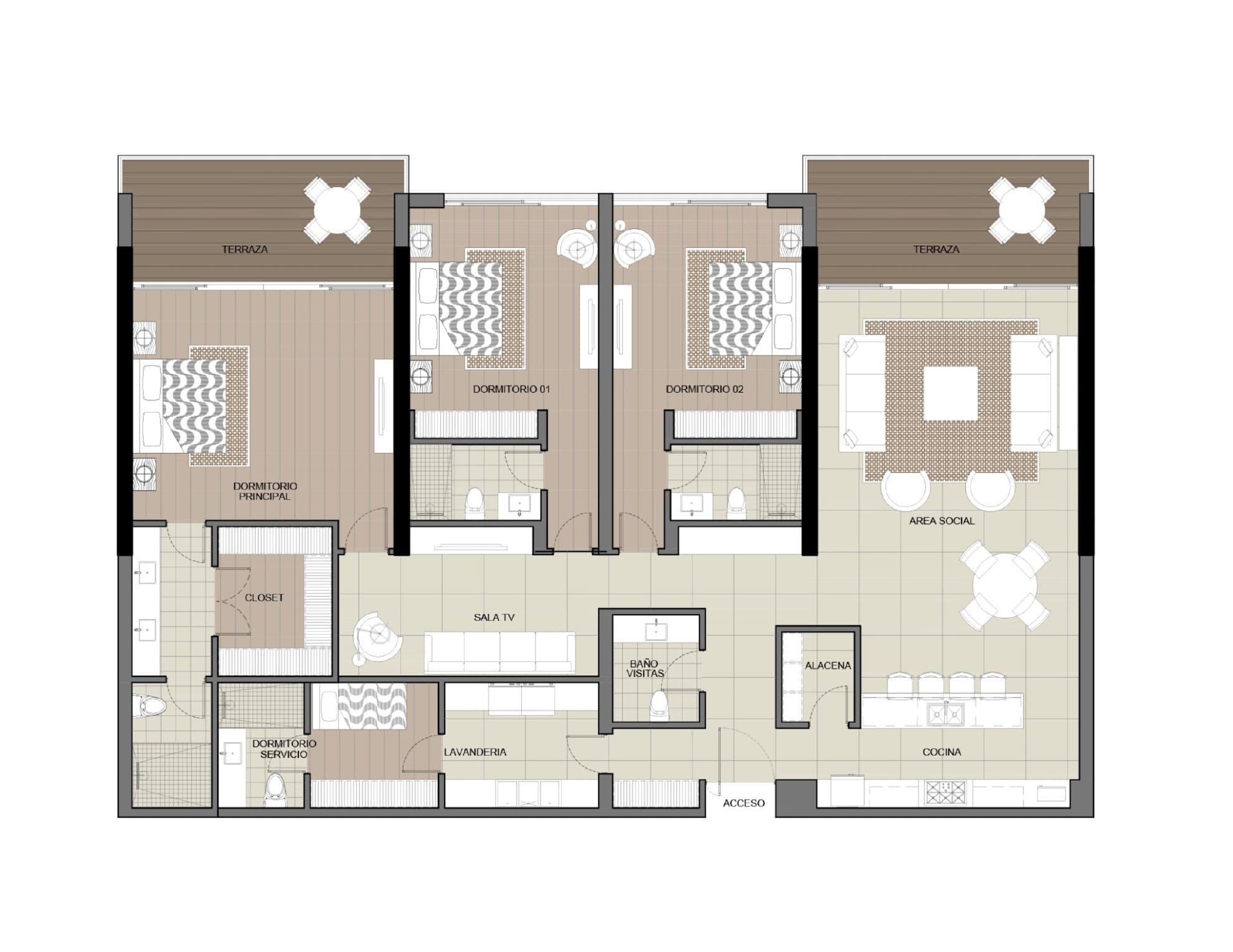 Center Unit A floor plan